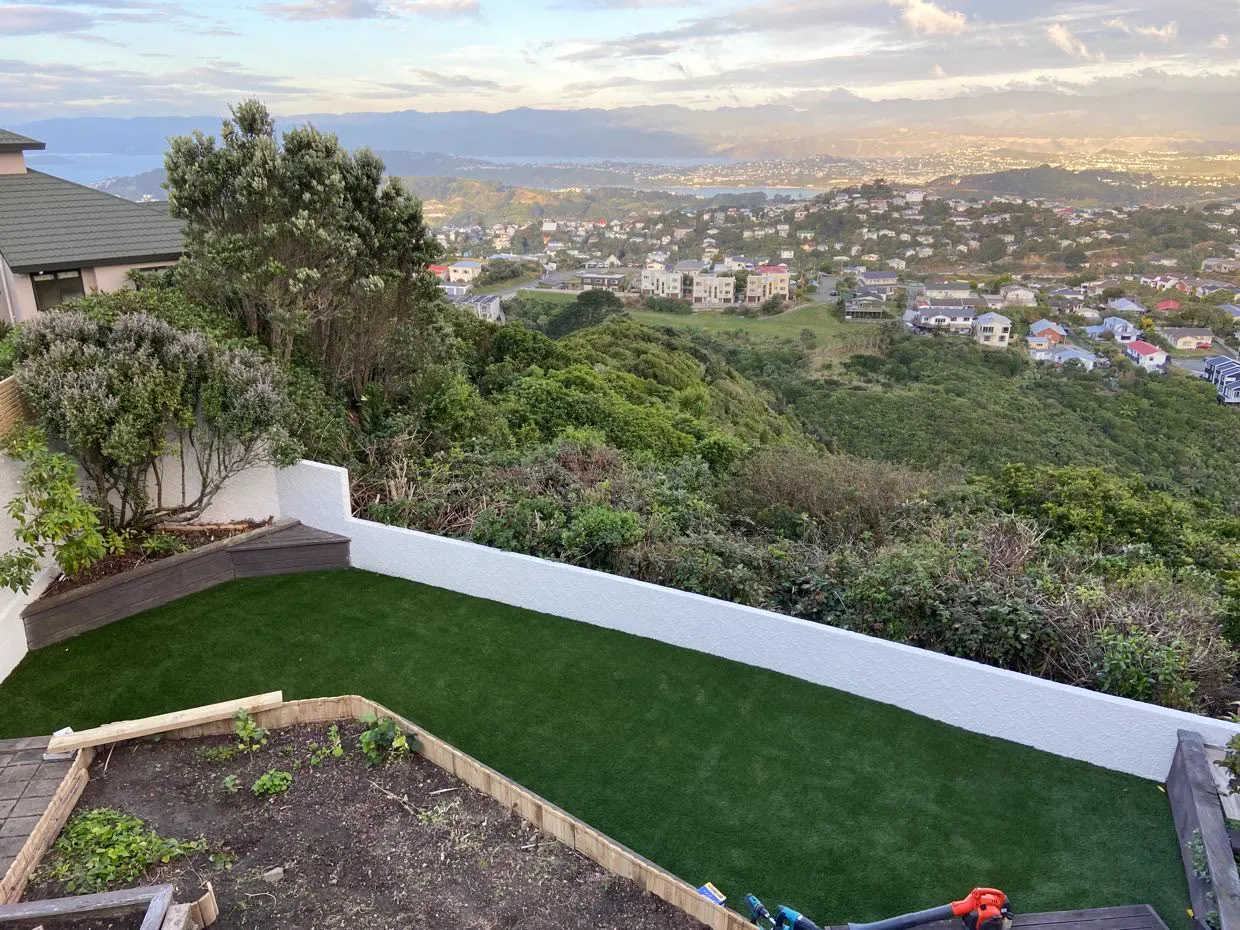 Synthetic turf installation